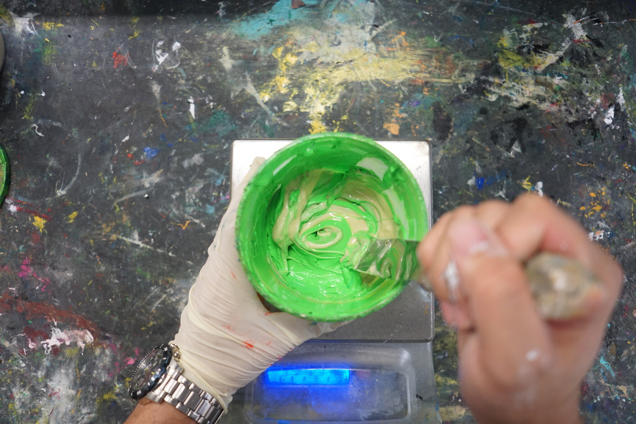 Mixing Puff Screen Printing Ink