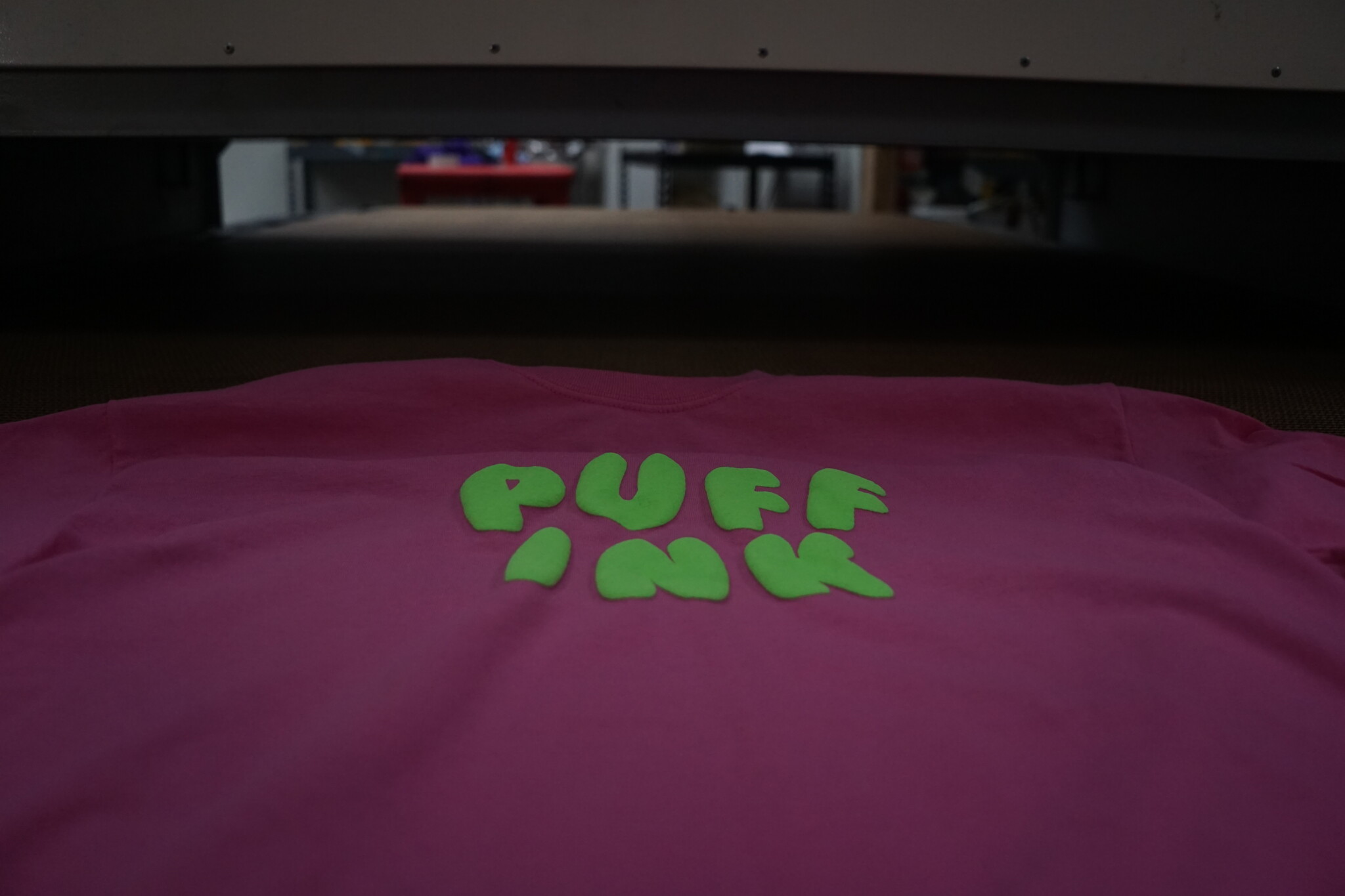 Puff Ink on Pink T Shirt