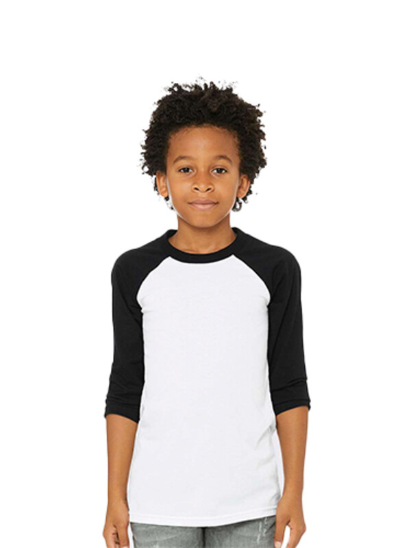 Bella Canvas Youth Raglan Sleeve Baseball Tee Thumbnail