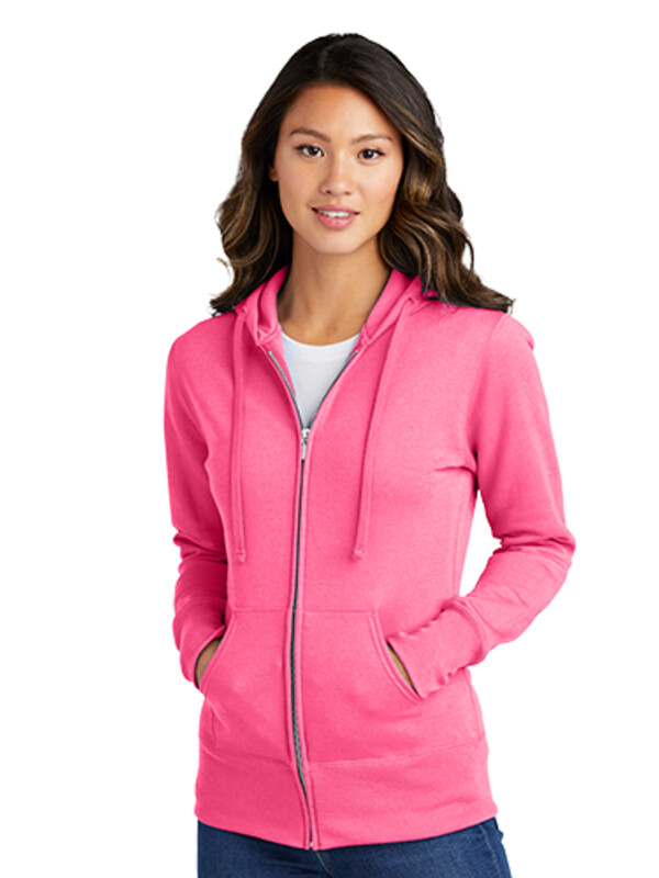 Port & Company Ladies Classic Full Zip Hooded Sweatshirt Thumbnail