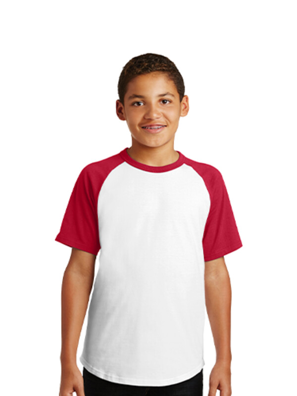 Sport Tek Youth Short Sleeve Colorblock Raglan Jersey Thumbnail