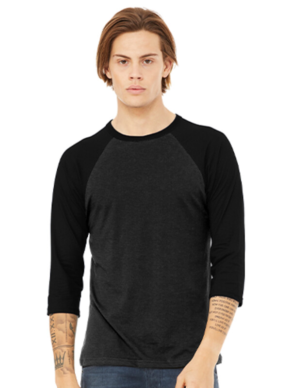 Bella Canvas Unisex 3/4-Sleeve Baseball T-Shirt Thumbnail